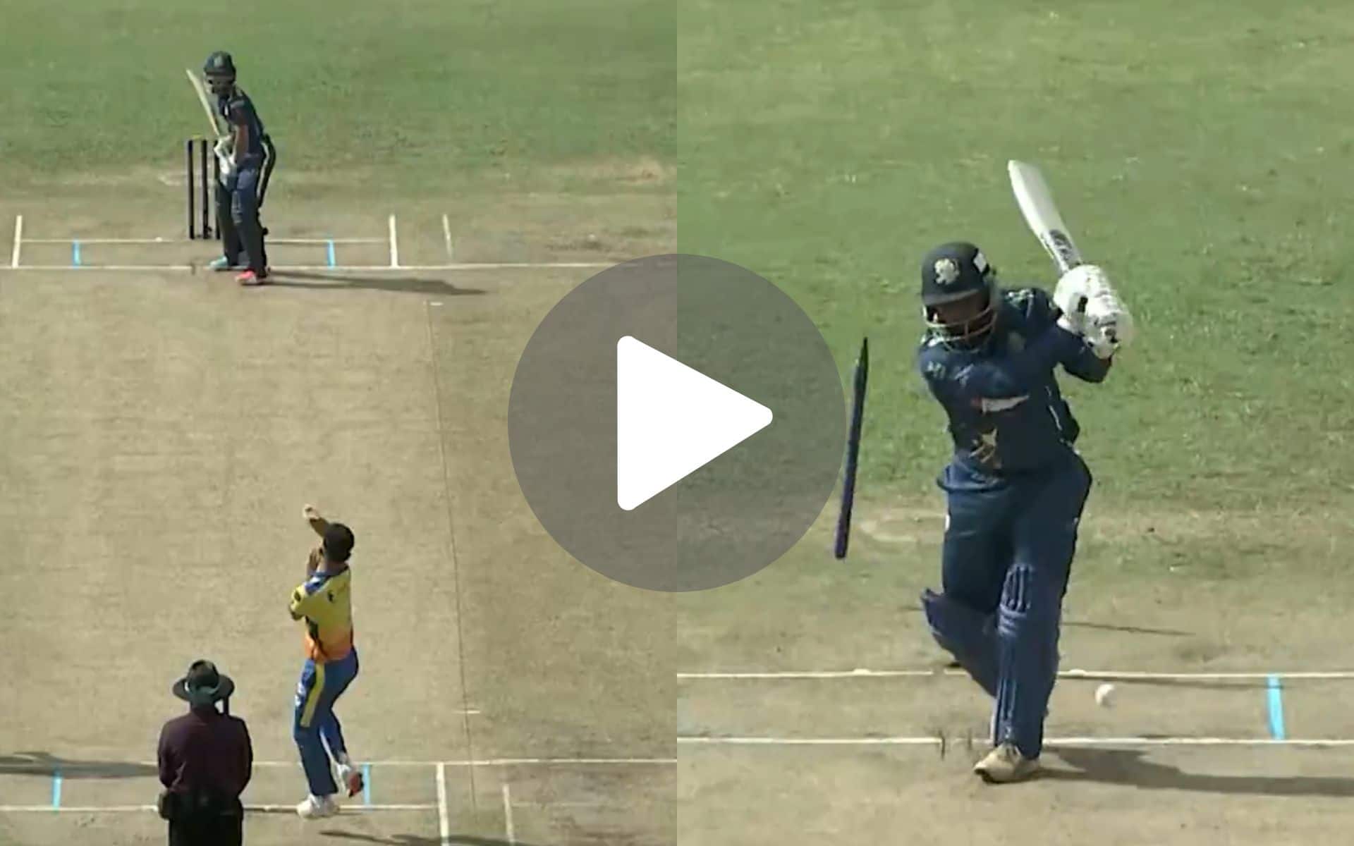 [Watch] CSK's Mukesh Choudhary 'Bowls Like Fire' In MPL 2024 During Double-Wicket Over